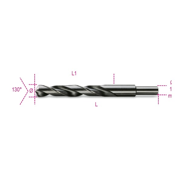 Beta Tools Twist Drill, Burnished, 16mm 4120212